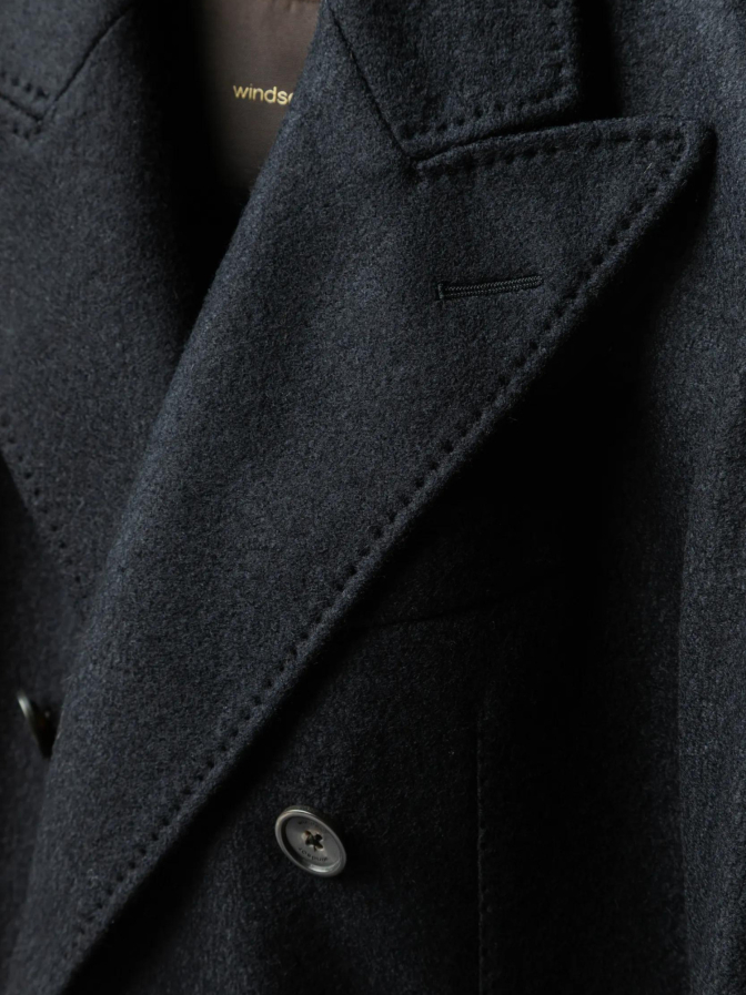 Windsor Men Doppelreihiger Wollmantel bei Robert Ley