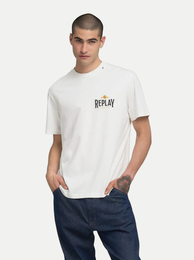 Replay Oversized T-Shirt mit Backprint bei Robert Ley