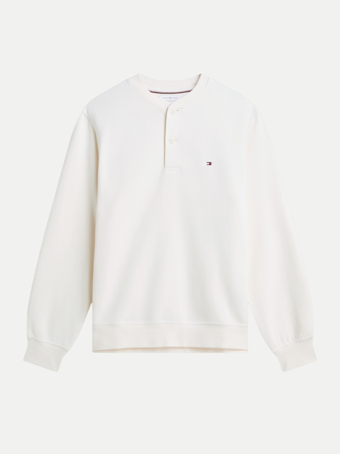 Tommy Hilfiger Sweatshirt mit Henley-Kragen bei Robert Ley
