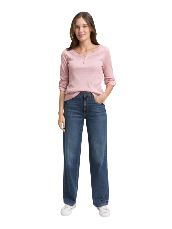 Tom Tailor Casual Langarmshirt mit Turn-Up-Funktion bei Robert Ley