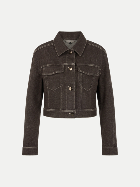 Marc Cain Kurze Jeansjacke mit Lurexgarn bei Robert Ley