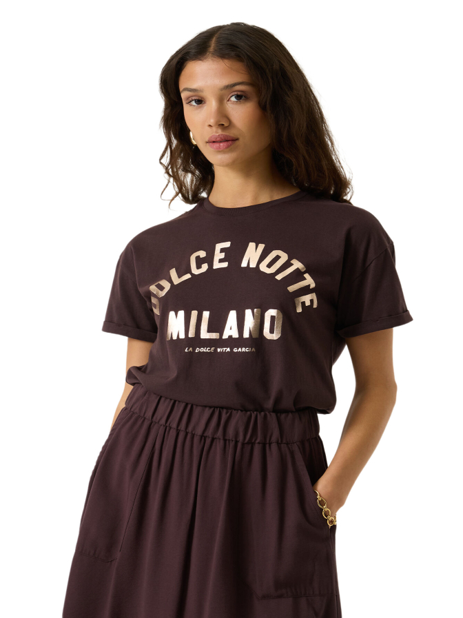 Garcia T-Shirt mit Schriftzug bei Robert Ley