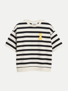 ARMEDANGELS Kurzarm-Sweater BAMIKAA STRIPE 1716-undyed-black bei Robert Ley