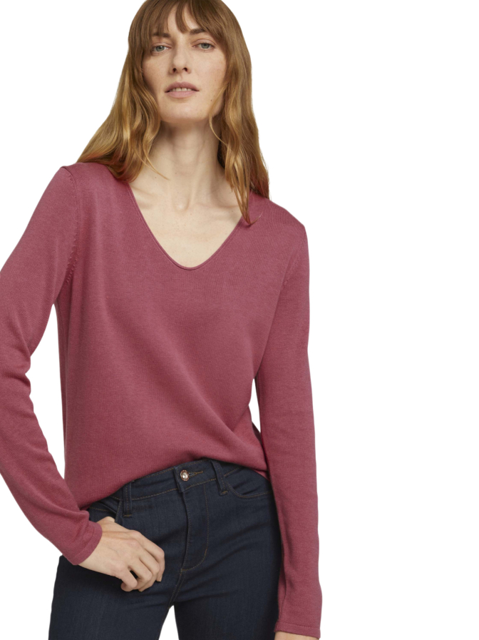Tom Tailor Casual Pullover mit V-Ausschnitt bei Robert Ley
