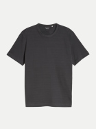 Tom Tailor Casual T-Shirt mit Ripp-Struktur 10899-Tarmac Grey bei Robert Ley