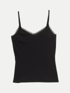 Tom Tailor Denim Top mit Spitzen-Detail 14482-deep black bei Robert Ley