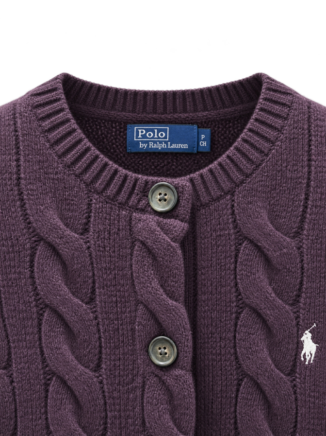 Polo Ralph Lauren Zopfstrick-Cardigan aus Woll-Kaschmir-Mix bei Robert Ley