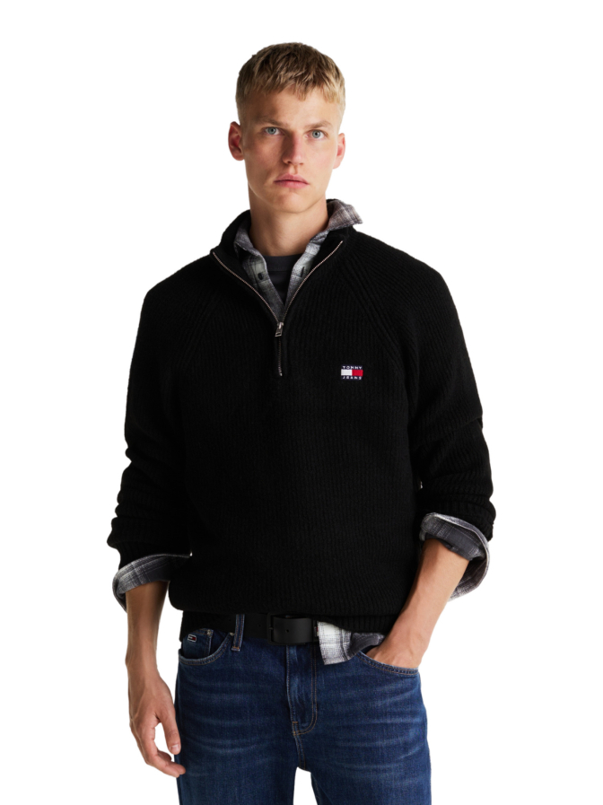 Tommy Jeans Pullover mit Viertel-Reißverschluss bei Robert Ley