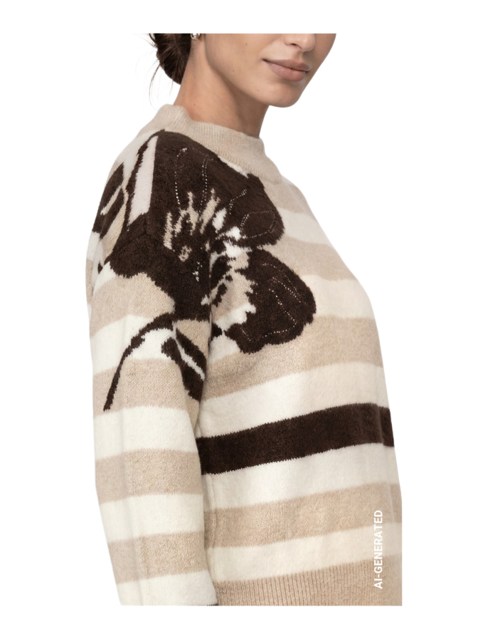 Monari Strickpullover mit Streifenmuster bei Robert Ley