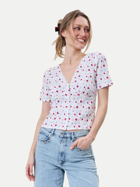 OH APRIL T-Shirt mit Knopfleiste Vivanne bei Robert Ley