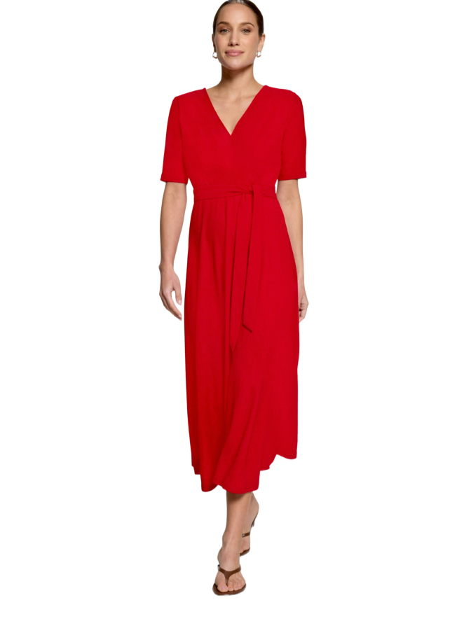 Zero Midi-Kleid mit V-Ausschnitt bei Robert Ley