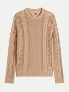 Tommy Jeans Slim-Fit Pullover mit Strick-Muster 0HD-BROWN bei Robert Ley