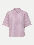 JDY Kurzarm Hemdbluse mit aufgesetzten Brusttaschen 222912009-Pink Lady/05-02-26 WILD ORCHID&BLAC bei Robert Ley