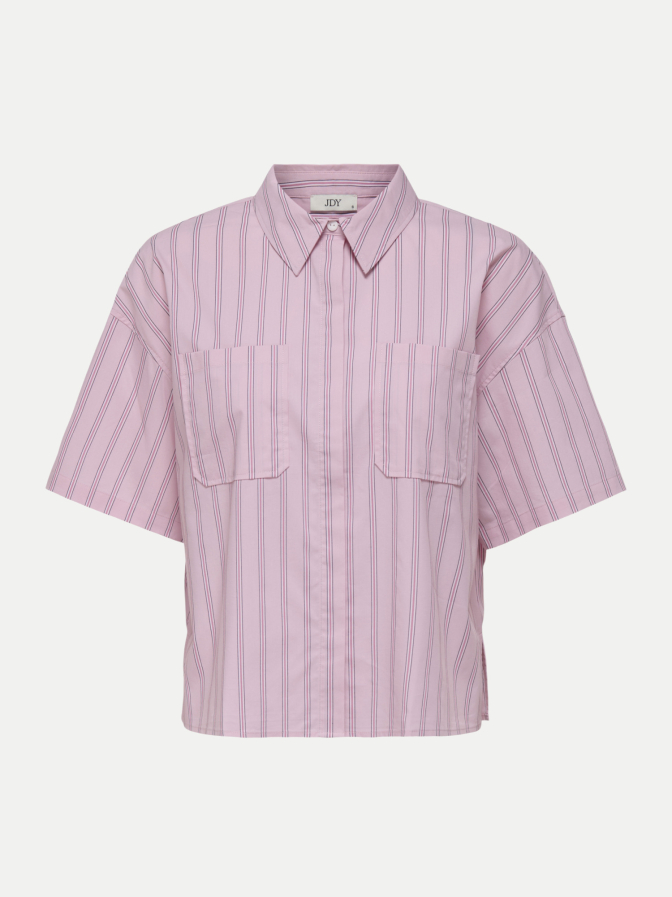 JDY Kurzarm Hemdbluse mit aufgesetzten Brusttaschen bei Robert Ley