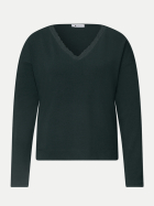 Street One Langarm Shirt mit Spitzendetail 18101-stormy green bei Robert Ley