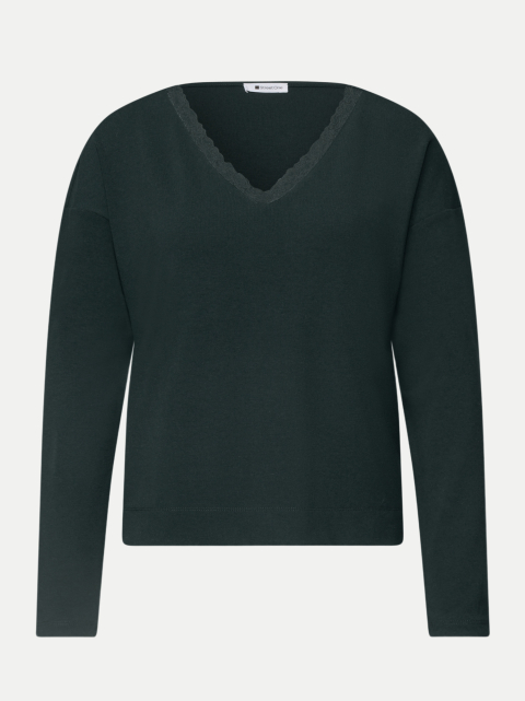 Street One Langarm Shirt mit Spitzendetail bei Robert Ley
