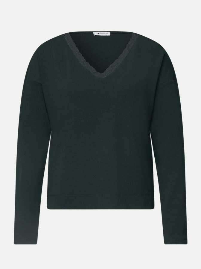 Street One Langarm Shirt mit Spitzendetail bei Robert Ley