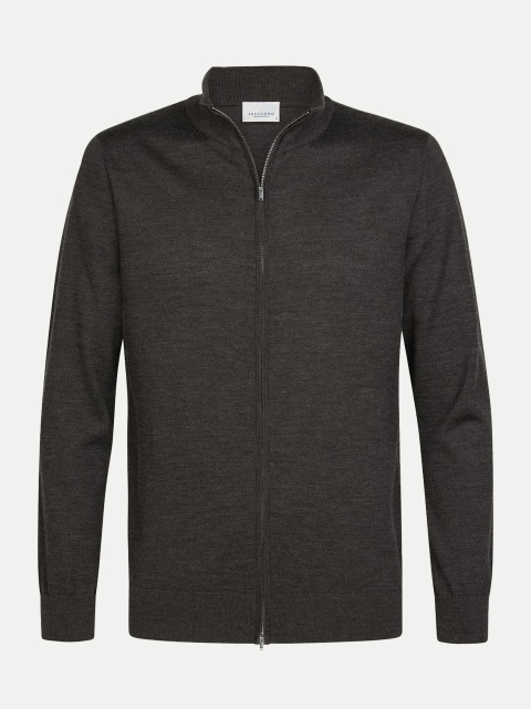 PROFUOMO Strickjacke mit Reißverschluss aus Wolle bei Robert Ley
