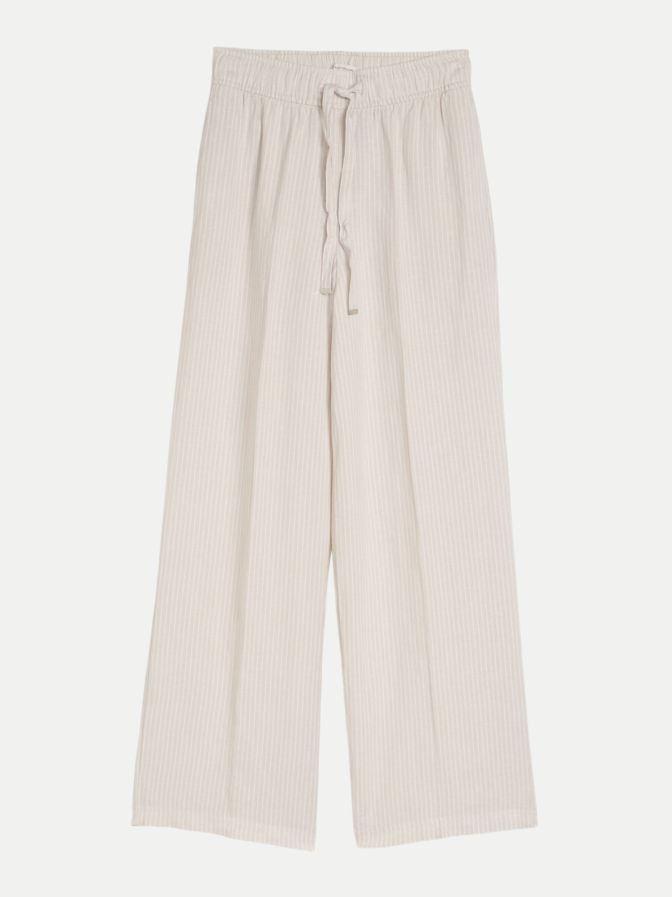 Tom Tailor Casual linen loose fit wide leg pants bei Robert Ley