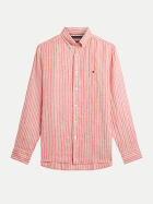 Tommy Hilfiger Leinenhemd mit Streifenmuster 0DM-ORANGE bei Robert Ley