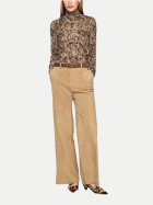 Marc Cain Meshshirt mit Samt-Beflockung 620-tannin bei Robert Ley