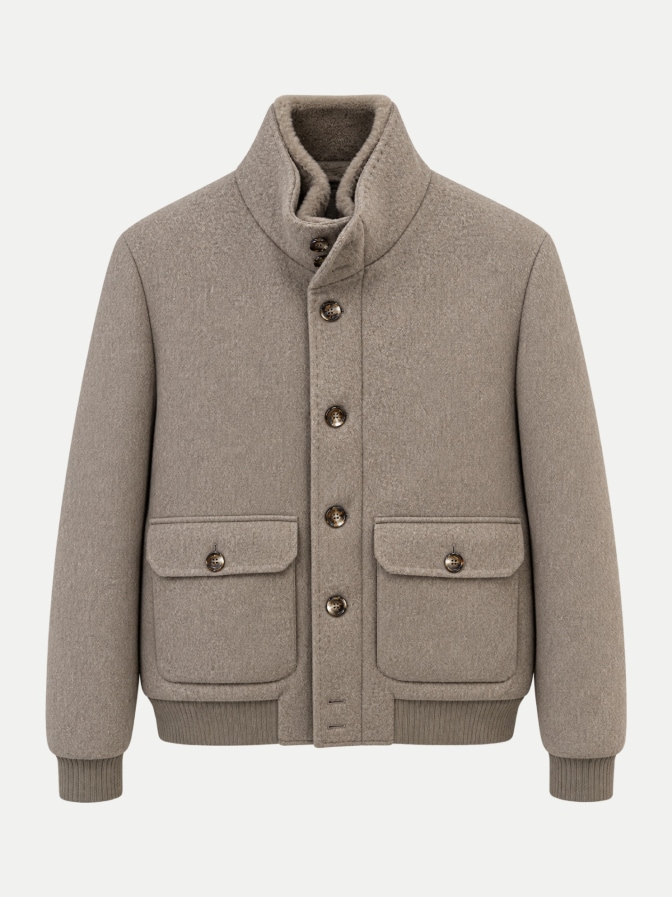 Gimo's Gesteppter Blouson mit Lammfell-Kragen bei Robert Ley