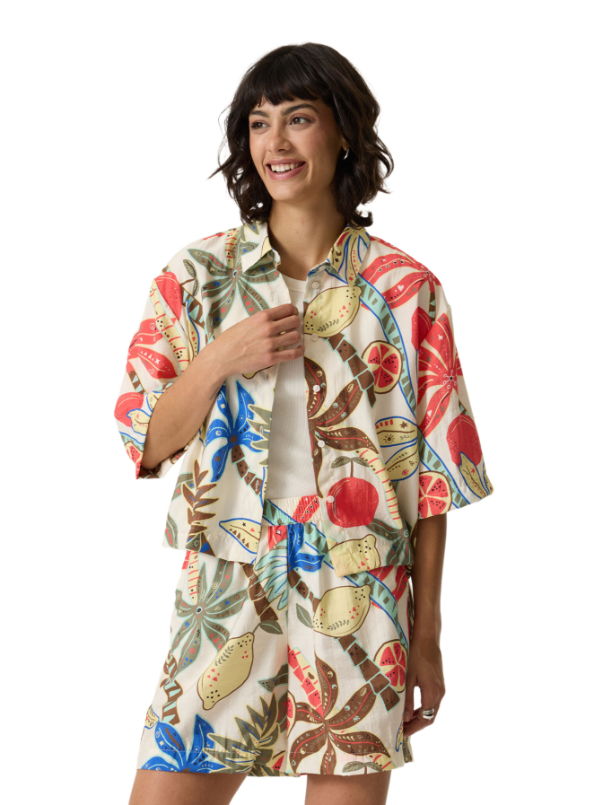 Garcia Bluse mit Allover-Print bei Robert Ley