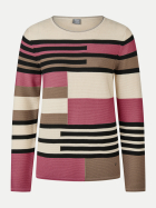 Rabe Moden Strickpullover im Color-Blocking-Design 7254-MALVE bei Robert Ley