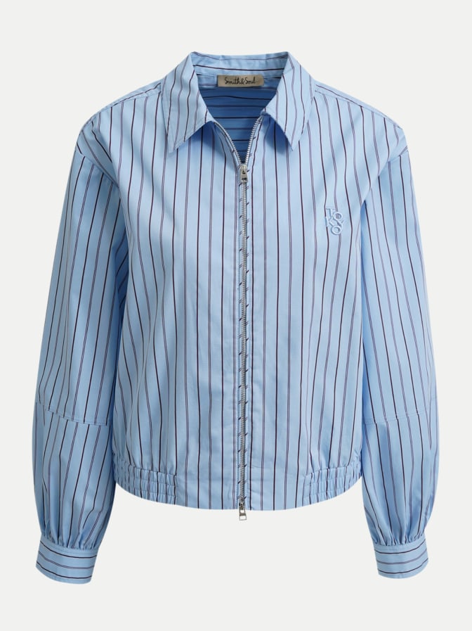 Smith & Soul Streifen-Bluse mit Reißverschluss bei Robert Ley