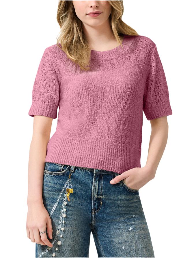Q/S designed by Kurzarm-Pullover in Bouclé-Optik bei Robert Ley