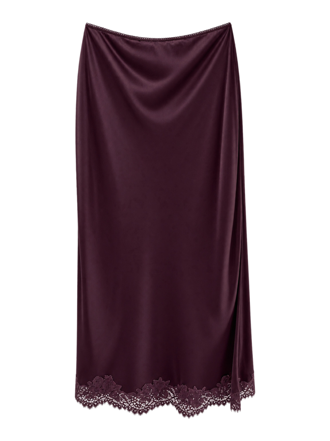 Rixo Satin-Rock Matilde mit Spitzensaum bei Robert Ley