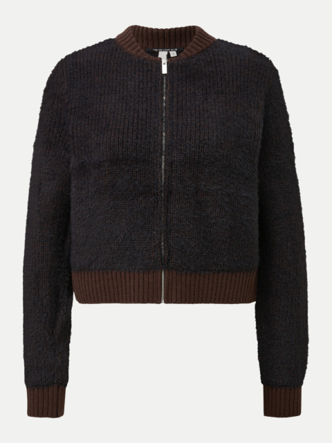 Q/S designed by Flauschige Blouson-Strickjacke bei Robert Ley