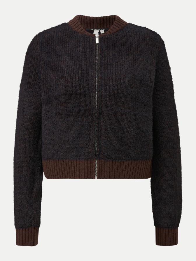 Q/S designed by Flauschige Blouson-Strickjacke bei Robert Ley