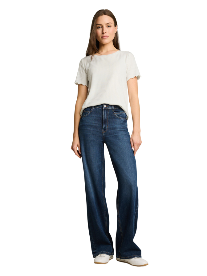 Tom Tailor Casual T-Shirt mit gewellten Saumkanten bei Robert Ley