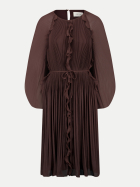 Cartoon - Daydream Chiffonkleid mit Plissees 7350-Black Coffee bei Robert Ley