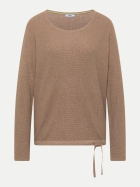 Cecil Strickpullover mit Tunnelzug am Saum 17796-creamy mocha melange bei Robert Ley