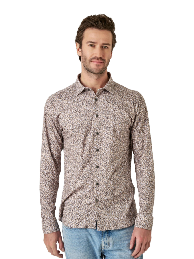 Desoto Slim-Fit Jerseyhemd mit Print bei Robert Ley