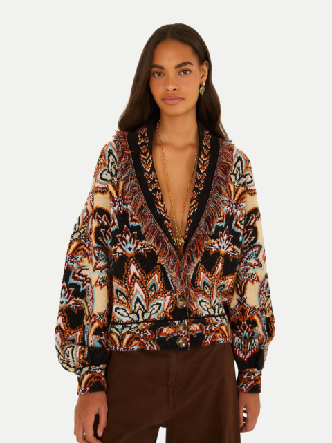 Farm Rio Strickjacke Tapestry mit Fransen bei Robert Ley