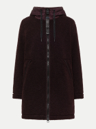 Cecil Teddy-Mantel mit Kapuze 17749-berry red bei Robert Ley