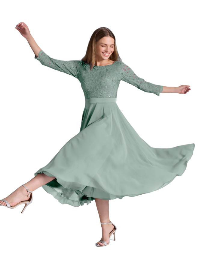 Swing Kleid aus Spitze und Chiffo bei Robert Ley