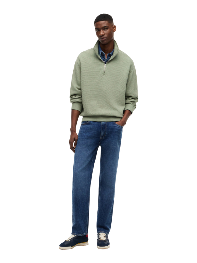 Tommy Jeans Half-Zip Sweater mit Waffel Struktur bei Robert Ley