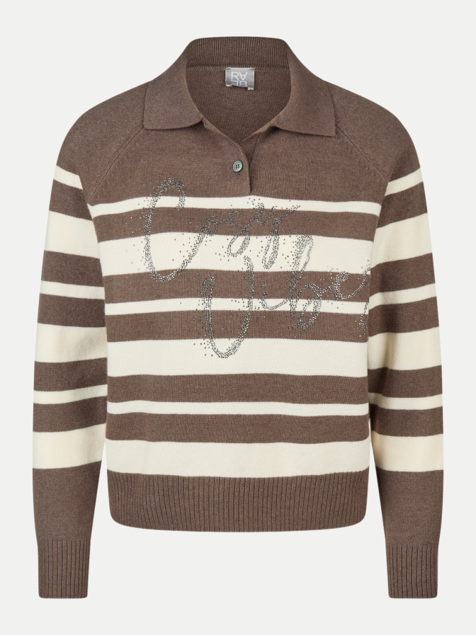 Rabe Moden Polo-Pullover im Streifen-Design bei Robert Ley