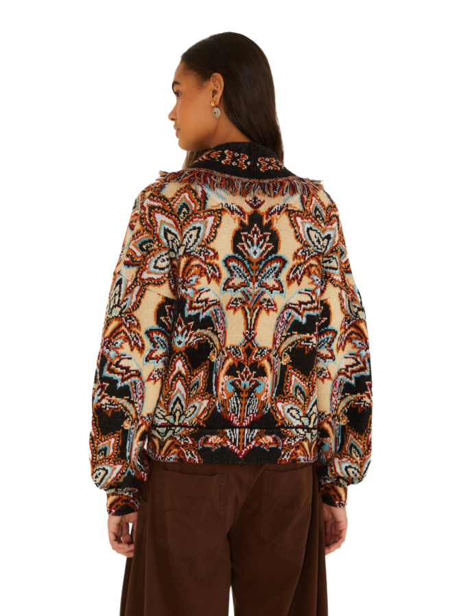 Farm Rio Strickjacke Tapestry mit Fransen bei Robert Ley