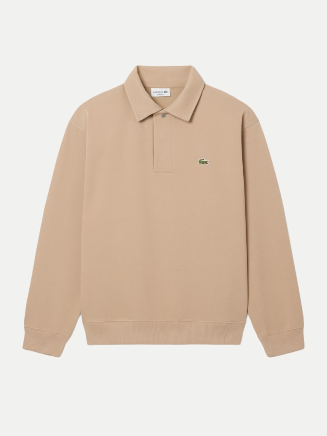 Lacoste Sweatshirt aus Piqué mit Polokragen bei Robert Ley