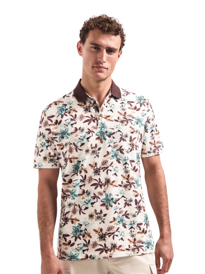 No Excess Polohemd mit Blumenprint bei Robert Ley