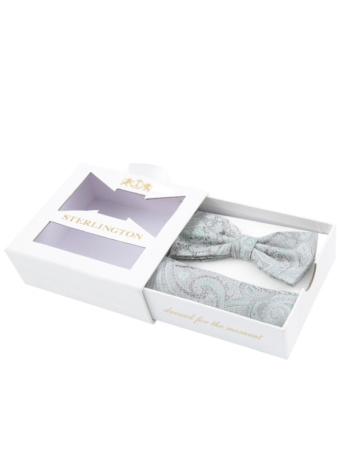 Prince Bowtie Fliege + Einstecktuch bei Robert Ley