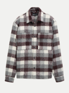 Tom Tailor Denim Karierte Hemdjacke 40651-brown grey check bei Robert Ley