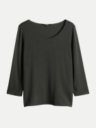 someday Basicshirt aus Viskosemix Kirosa 30044-midnight olive bei Robert Ley