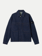 Stone Island Denim Biker-Jacke mit Knopfverschluss vj201rinse bei Robert Ley