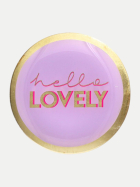 Giftcompany Love Plates Glasteller M lila Hello lovely bei Robert Ley